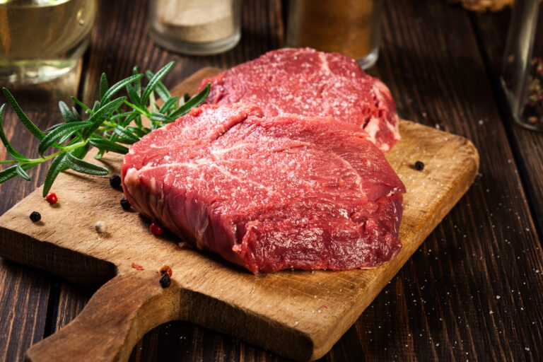 meat on a cutting board