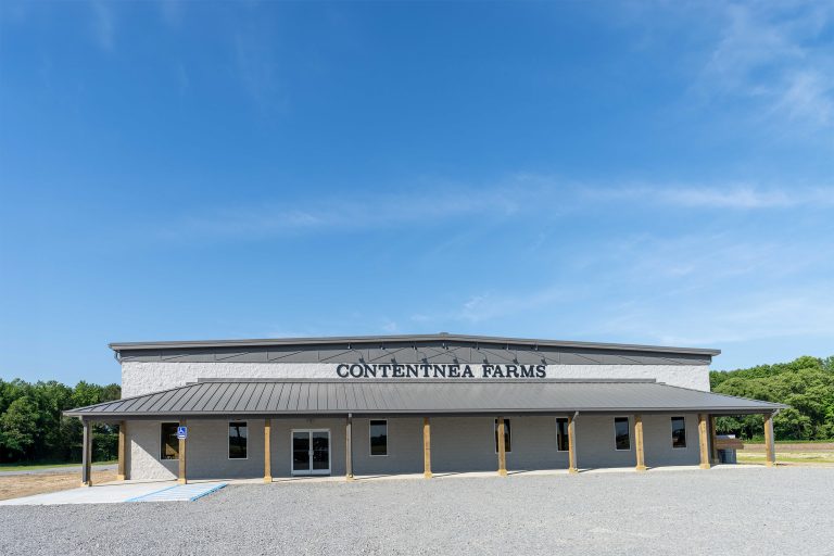 About - Contentnea Farms building